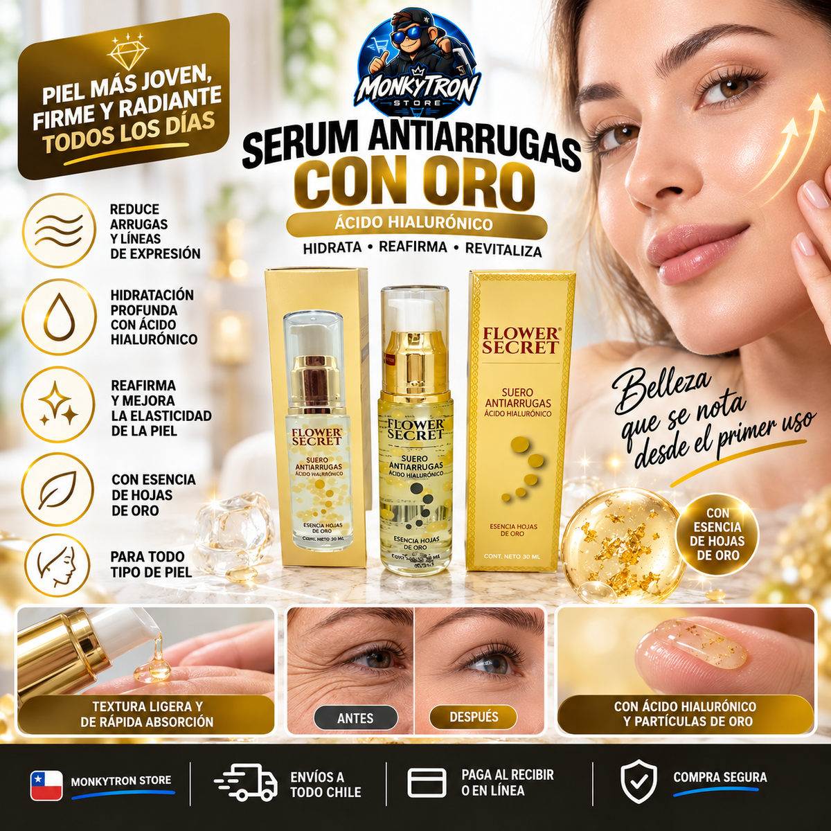 Serúm Antiarrugas Con Acido Hialuronico